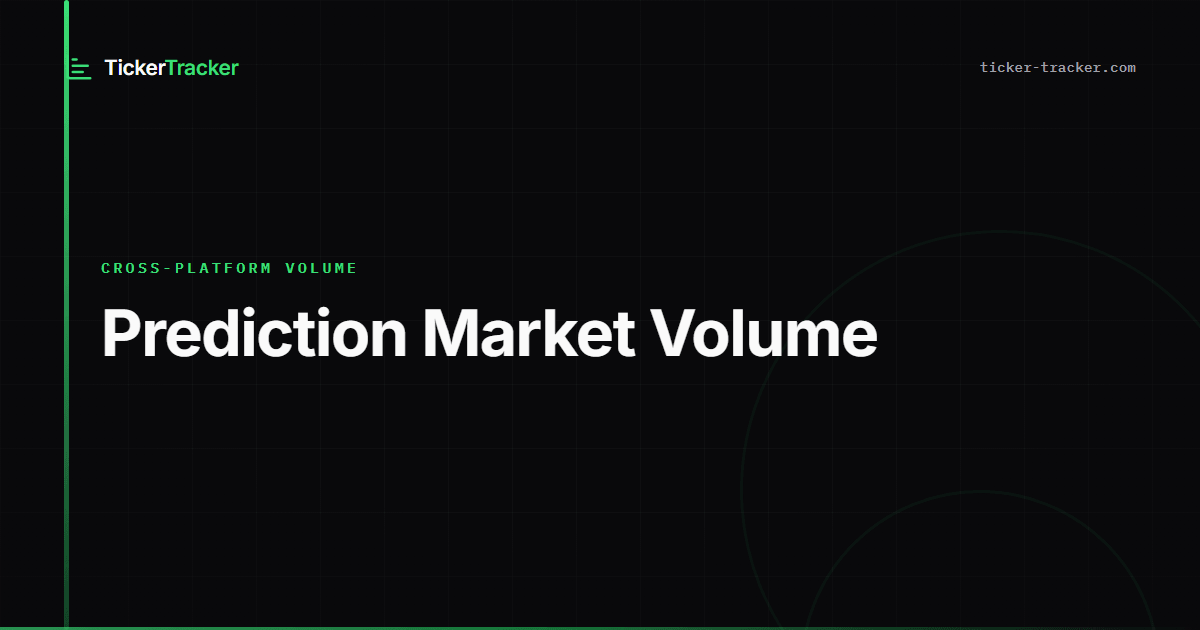Prediction Market Volume — Kalshi & More | TickerTracker